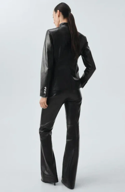 Mango Women's Leather Flare Pants In Black