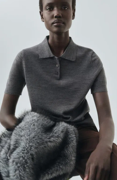 Mango Women's Polo Neck Sweater In Gray