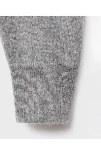 Mango Alpaca Wool Mix Crew Neck Sweater In Gray
