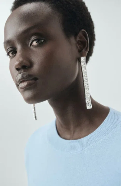 Mango 100% Wool Fine-knit Sweater Sky Blue In Blue