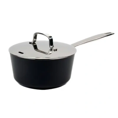 Alva Maestro Nonstick Saucepan With Lid In Black