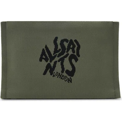 Allsaints Izzy Orlando Zip Clutch In Green
