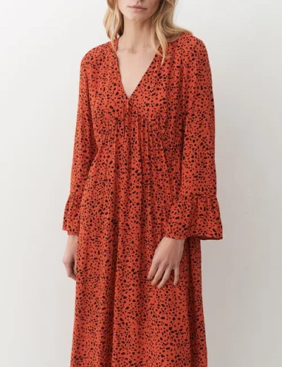 Finery London Laura V-neck Animal Print Midi Dress