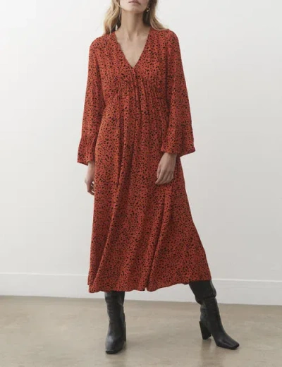 Finery London Laura V-neck Animal Print Midi Dress