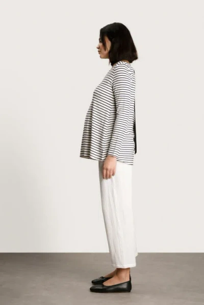 Nom Maternity Nicolette Boatneck Tee In Blue