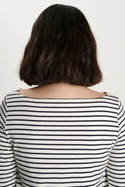 Nom Maternity Nicolette Boatneck Tee In Blue