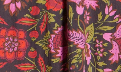 Love The Label Poppy Print Drop Waist Minidress In Multi