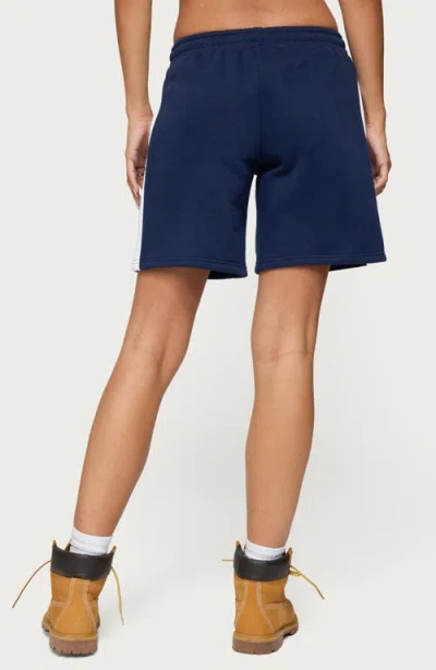 Edikted Contrast Nylon Bermuda Shorts In Blue