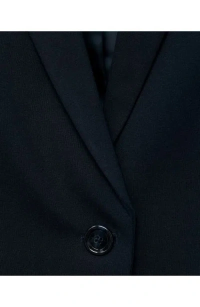 Mango Fitted Suit Jacket Dark Navy In Blue