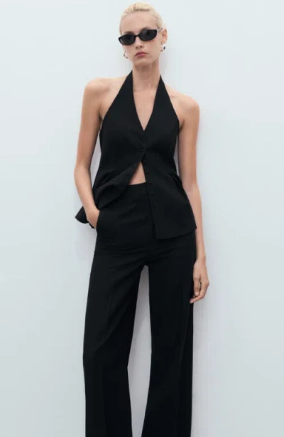 Mango Women's Straight Mid-rise Suit Pants In Black