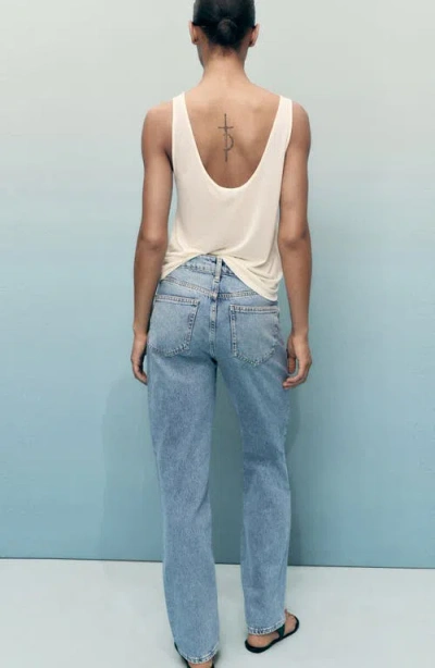 Mango Women's Matilda Medium-rise Straight-fit Jeans In Blue