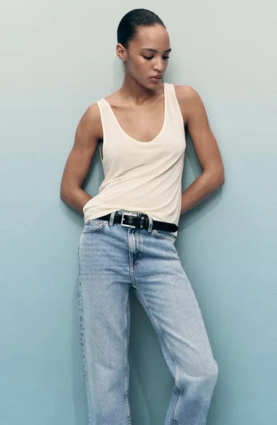 Mango Women's Matilda Medium-rise Straight-fit Jeans In Blue