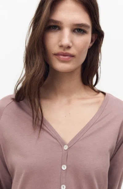 Mango Nuisette Coton Détails Boutons Marron Moyen - Femme - L -  In Pink