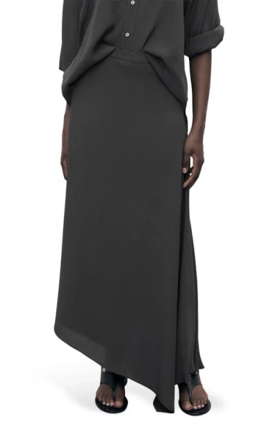 Mango Asymmetrical Maxi-skirt In Gray