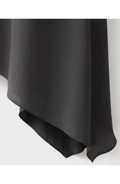 Mango Asymmetrical Maxi-skirt In Gray