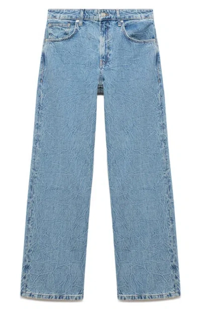 Mango Women's Mid-rise Straight Jeans In Blue