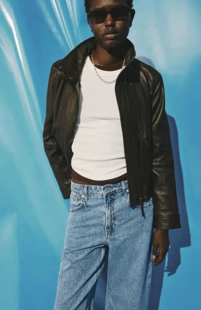 Mango Women's Mid-rise Straight Jeans In Blue