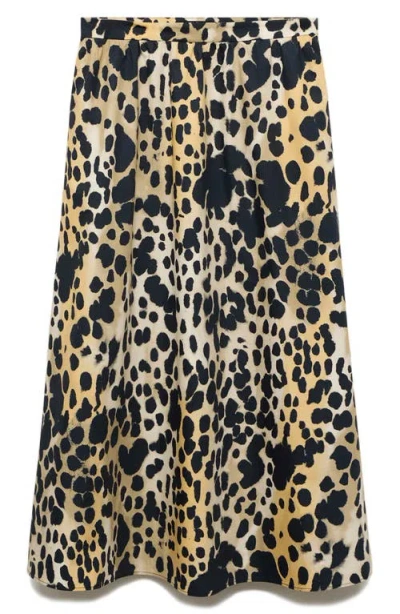 Mango Women's Animal-print Cotton Skirt In Multi