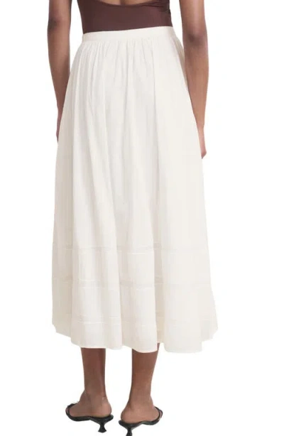Mango Women's Lace Cotton Skirt In White
