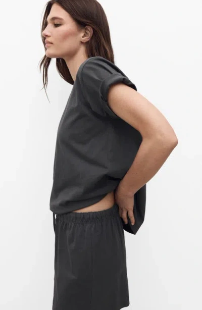 Mango Women's 2-piece Cotton Short-sleeved Pajamas In Gray