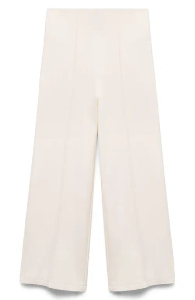 Mango Women's Cotton Crop Pants In White