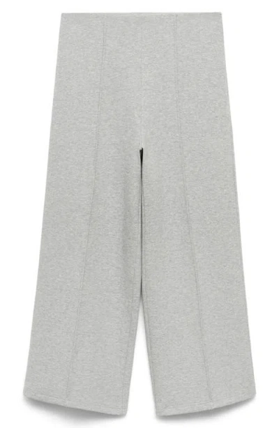 Mango Women's Cotton Crop Pants In Gray