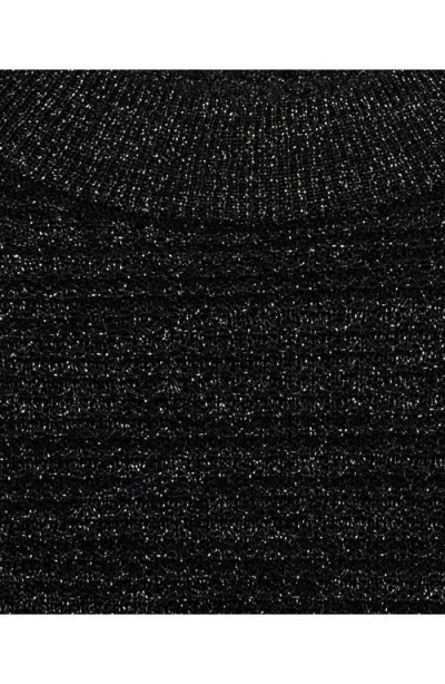 Mango Women's Short-sleeved Lurex Sweater In Black