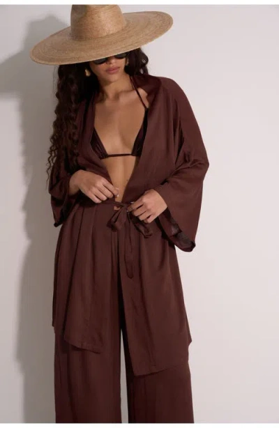 Gottex Beach Life Satin Shore Robe Cover-up In Multi