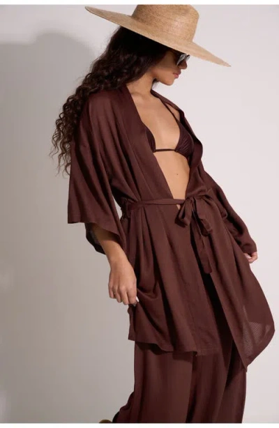 Gottex Beach Life Satin Shore Robe Cover-up In Multi