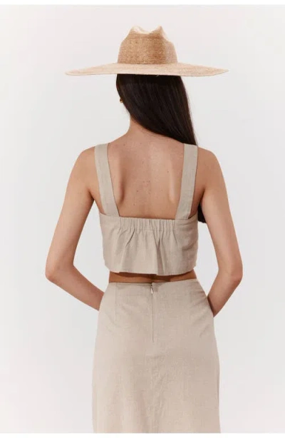 Gottex Beach Life Terra Square Neck Crop Top Cover-up In Neutral