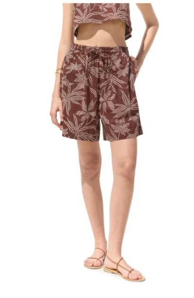 Gottex Beach Life Terra Printed Bermuda Short Cover-up In Brown