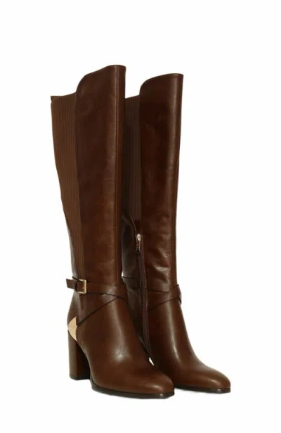 Belle & Bloom Breton Knee High Boot In Brown
