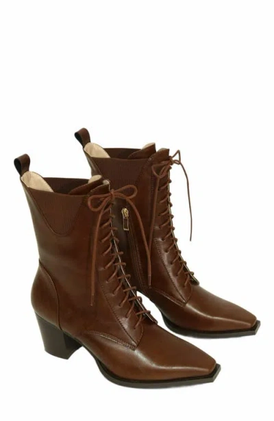 Belle & Bloom Jumping Ship Laced Boot In Brown