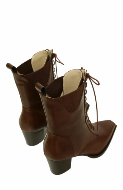Belle & Bloom Jumping Ship Laced Boot In Brown