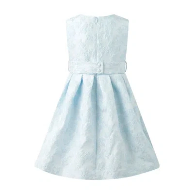 Rachel Riley Floral Damask Dress In Blue