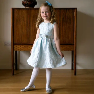 Rachel Riley Floral Damask Dress In Blue