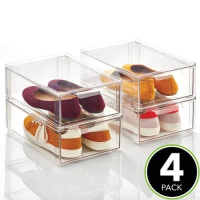 Mdesign Stackable Pull-out Sliding Storage Drawer In Transparent