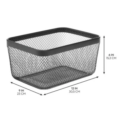 Mdesign Metal Mesh Pantry Basket For Kitchen Storage In Gray