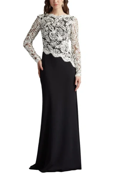 Tadashi Shoji Cim16206lxy Fitted Long Formal A Line Evening Dress In Multi