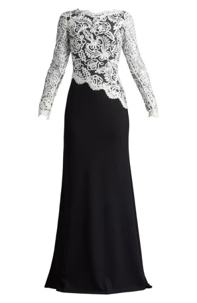 Tadashi Shoji Cim16206lxy Fitted Long Formal A Line Evening Dress In Multi