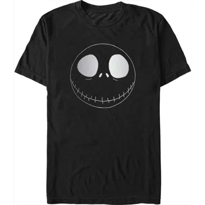 The Nightmare Before Christmas Minimalist Jack Face  Graphic T-shirt In Black