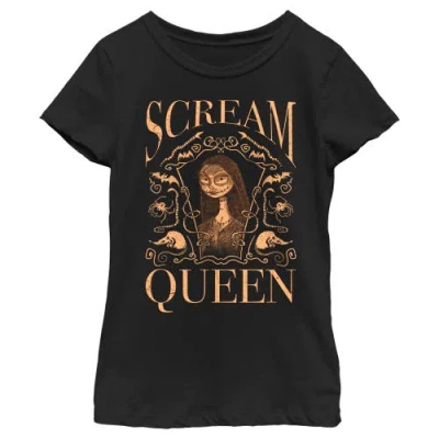 The Nightmare Before Christmas Girl's  Sally The Scream Queen  Graphic T-shirt In Black