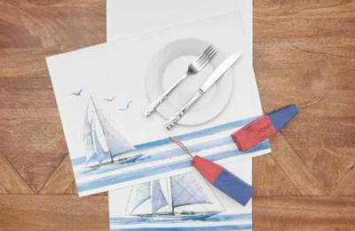 C & F Home C&f Home Let Your Dreams Set Sail Embroidered Table Runner In White