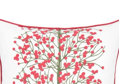 C & F Home C&f Home Christmas Berries Printed Throw Pillow, 18" X 18" In White