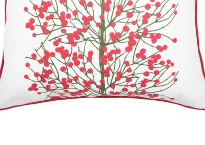 C & F Home C&f Home Christmas Berries Printed Throw Pillow, 18" X 18" In White