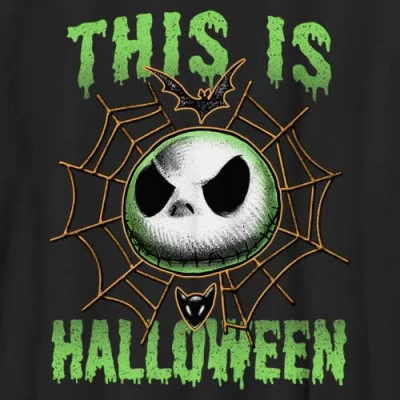 The Nightmare Before Christmas Boy's  This Is Halloween Jack Face  Graphic T-shirt In Black
