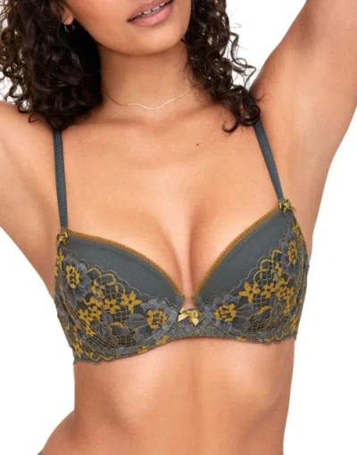 Adore Me Jana Push Up Demi Bra In Multi