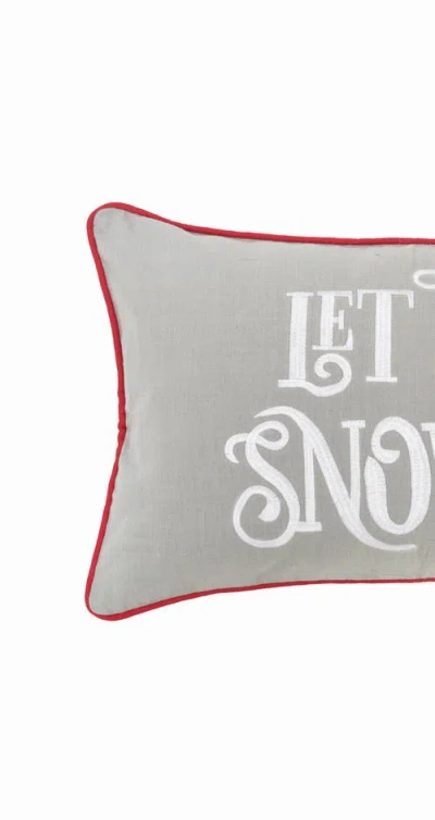 C & F Home C&f Home Let It Snow Printed Christmas Throw Pillow, 14" X 22" In Gray