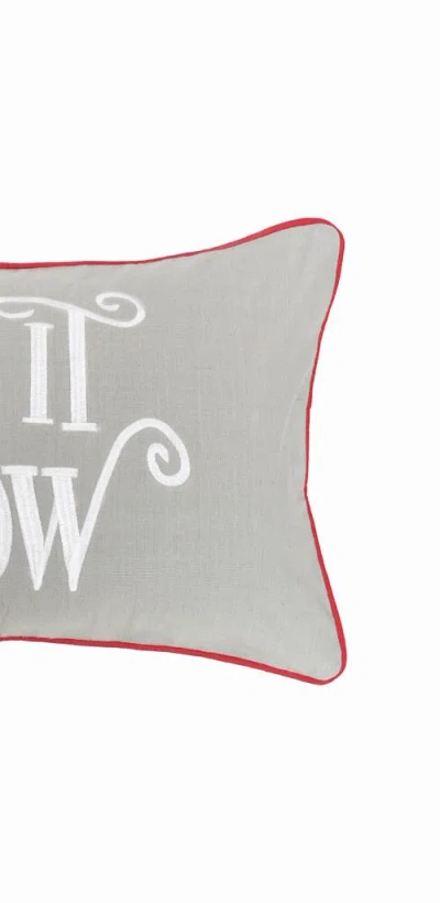 C & F Home C&f Home Let It Snow Printed Christmas Throw Pillow, 14" X 22" In Gray
