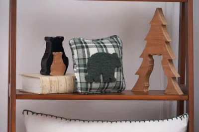 C & F Home C&f Home Bear Throw Pillow, 8" X 8" In Green